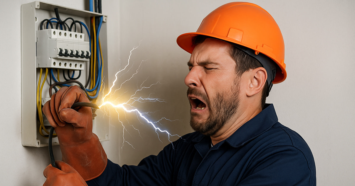 Guantes dieléctricos sometidos a prueba de rigidez dieléctrica en laboratorio especializado.